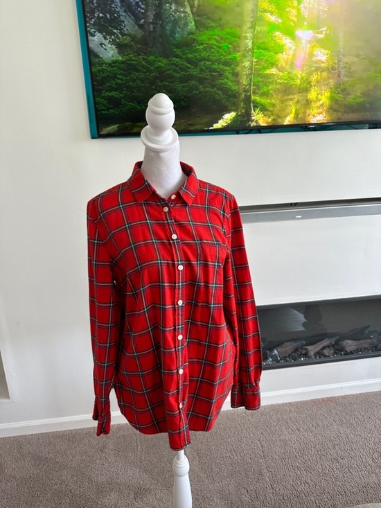 J. Crew Tops - J. Crew Red Plaid Button-Down Shirt